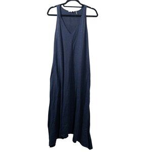 Minnie Rose Sleeveless Navy Sweater Maxi Dress SZ S